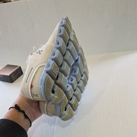 On Cloud Running Women's White and Blue Sneakers Size 7 - Picture 8 of 8